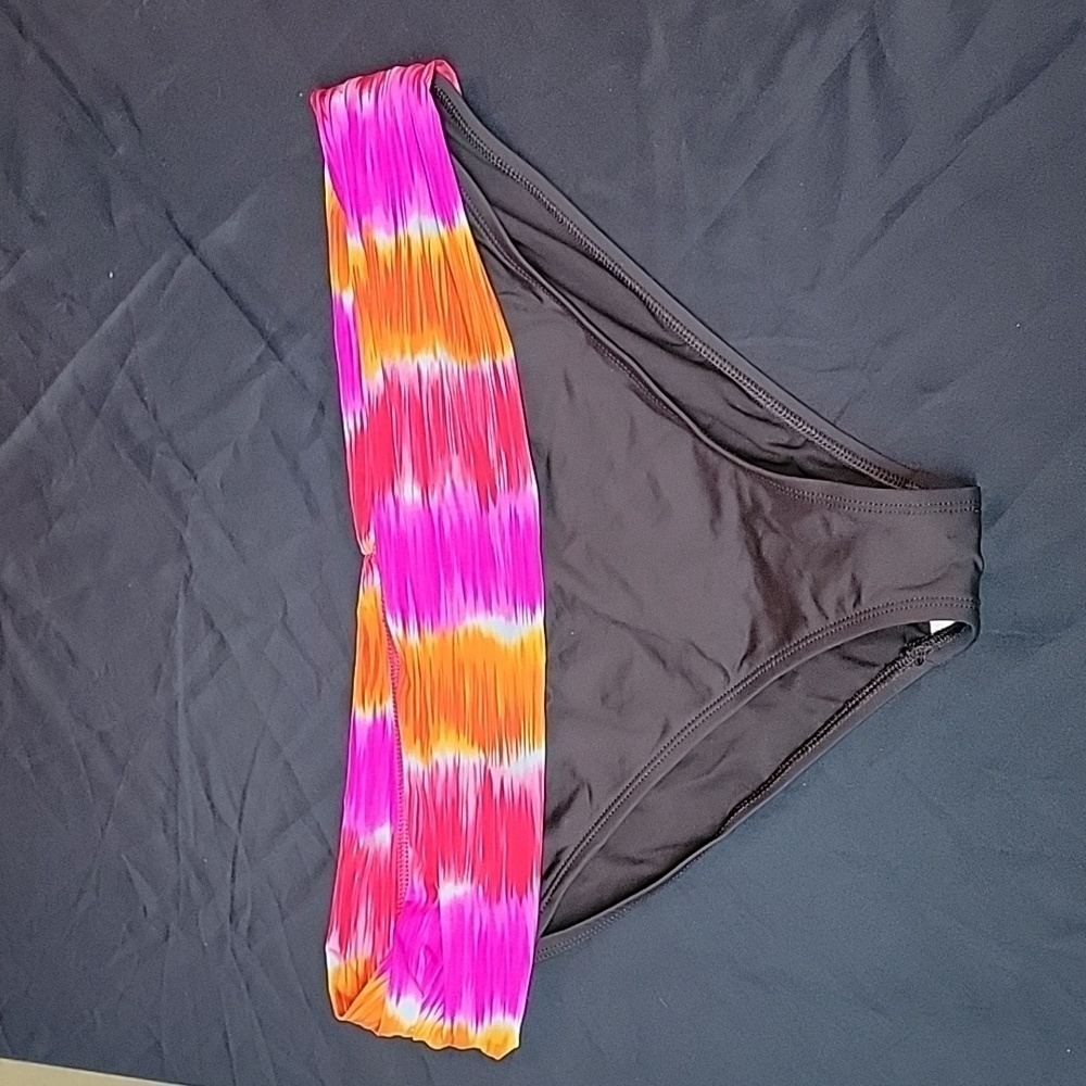 La Blanca NEW Tie Dye Waistband Brown Swimsuit Bikini Bottom Size Large